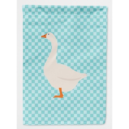 Carolines Treasures Embden Goose Blue Check Flag Canvas House BB8066CHF